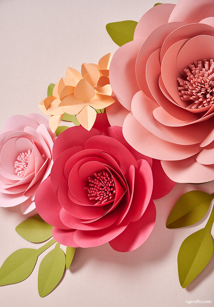 paper flowers wall art