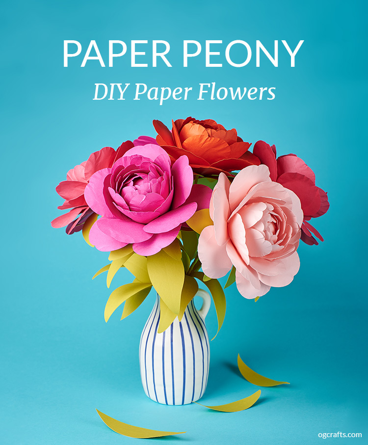 DIY paper peony flowers