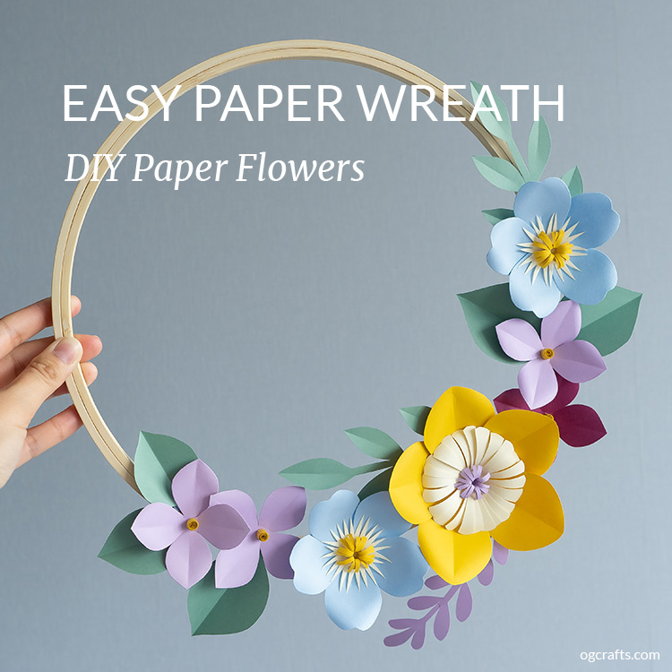 Easy Paper Wreath - OGCrafts