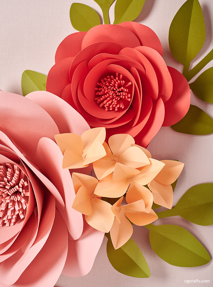paper flowers wall decor