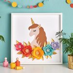 Papercut unicorn artwork