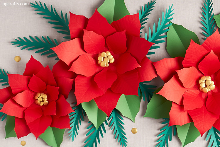 diy paper poinsettia flowers