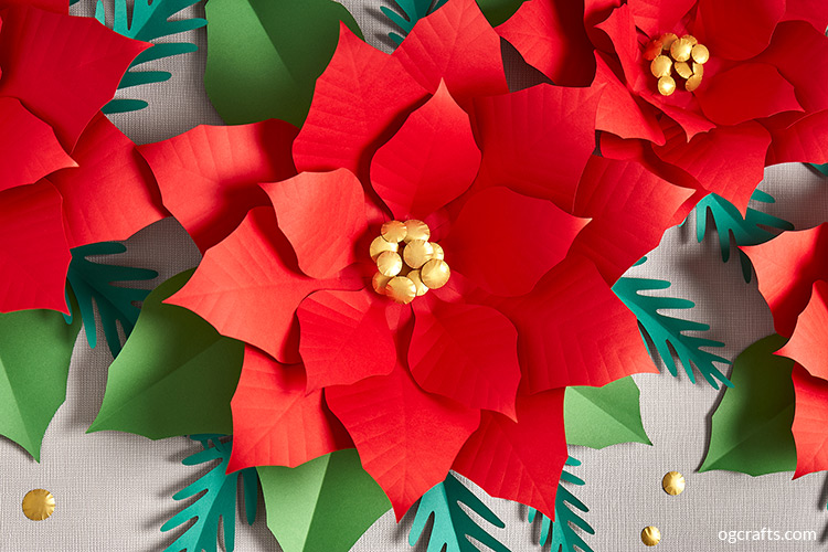 paper poinsettia handmade