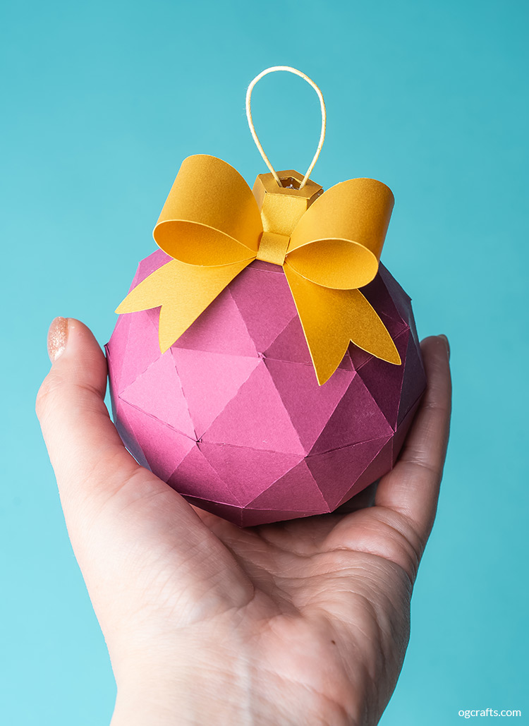 3d paper christmas ball