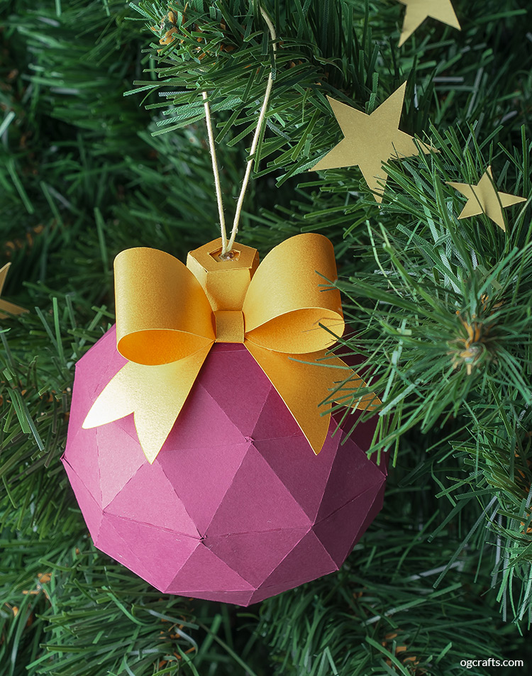 handmade cardboard christmas ball